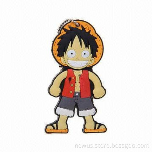 Promotional Cartoon USB Flash Drive, Luffy Shape, Customized Designs are Welcome
